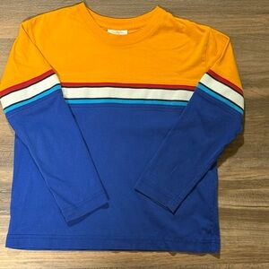 Hanna Andersson Vibrant Orange and Blue Long Sleeve, Boys Size 120